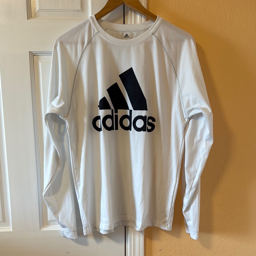 Adidas White Long Sleeve Shirt